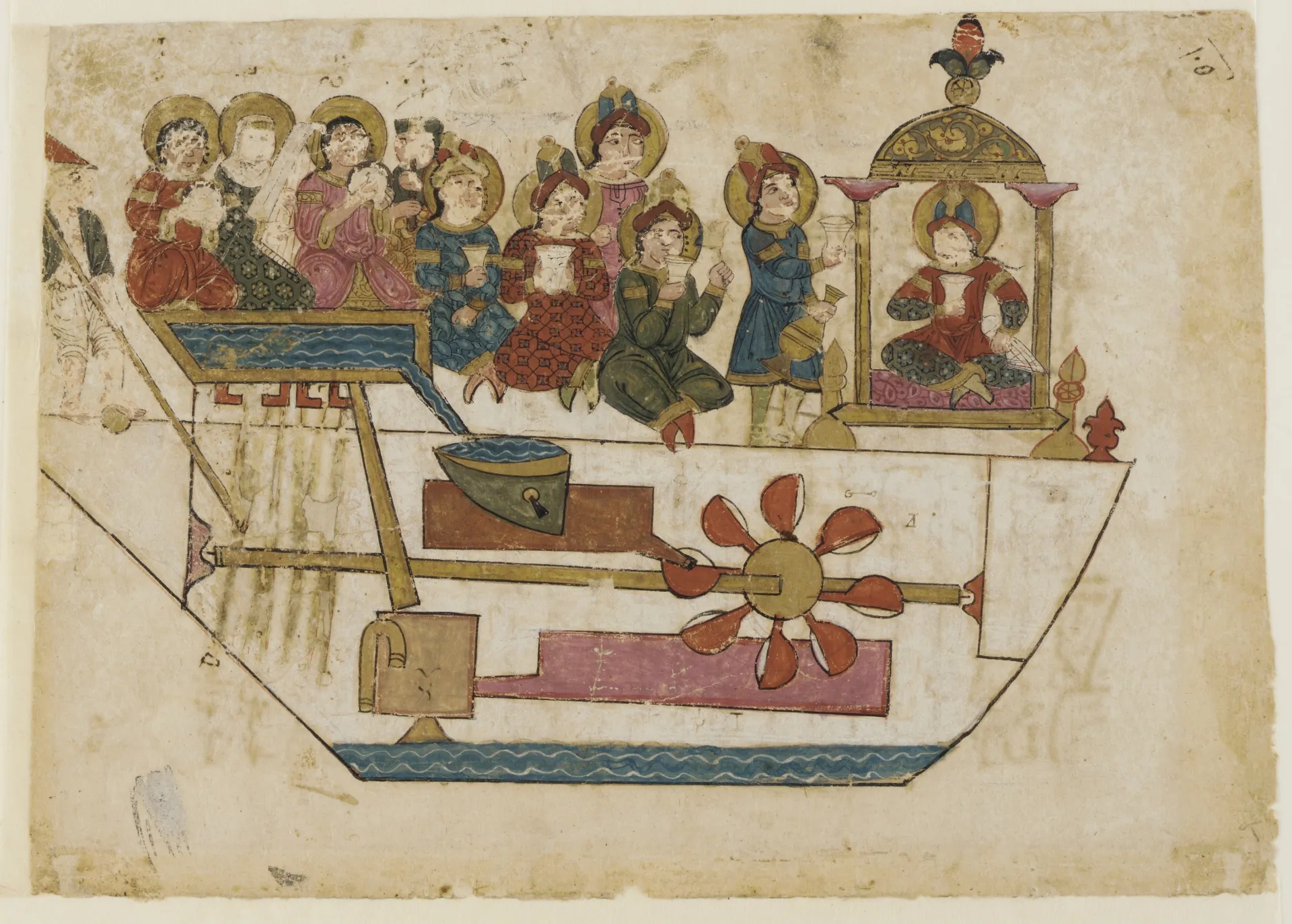 Al-Jazari mechanical musical boat, Diyarbakır manuscript 1206 CE
