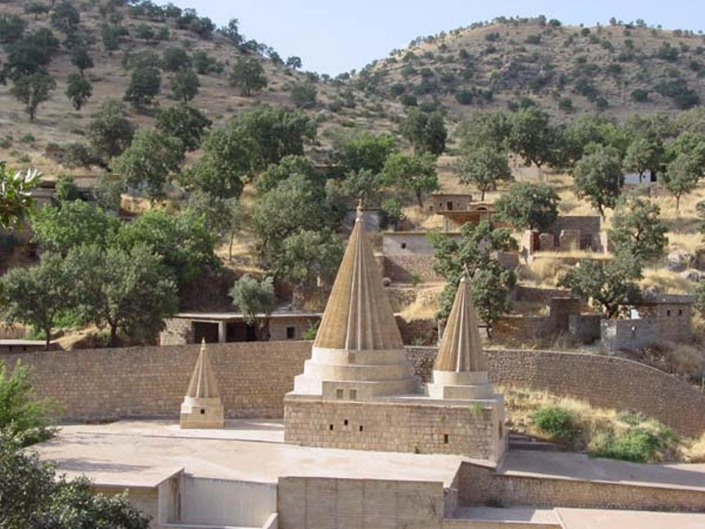 Lalish temple complex, the holiest Yazidi site near Duhok