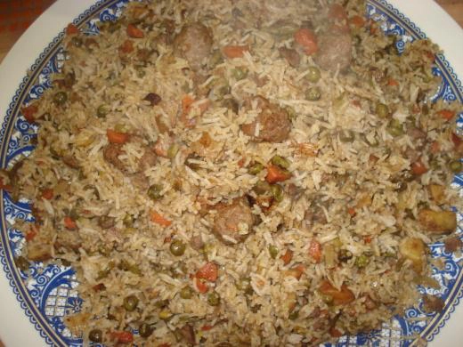 Kurdish Biryani — saffron rice with spiced lamb